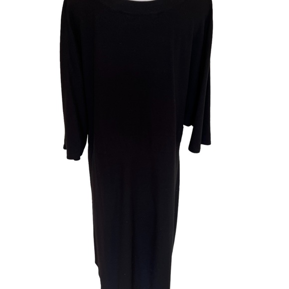 Avenue Maxi Dress Dolman Sleeves Plus Size 22 24 Soft by Avenue Washable Black - Picture 3 of 7